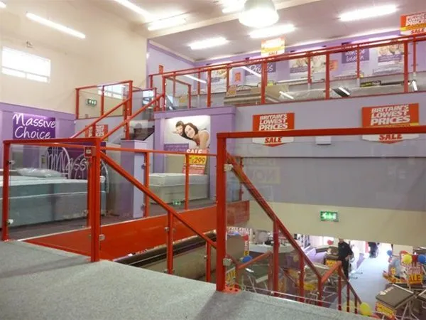 Glass Balustrade & Balustrading to Carpet Showroom Nottingham