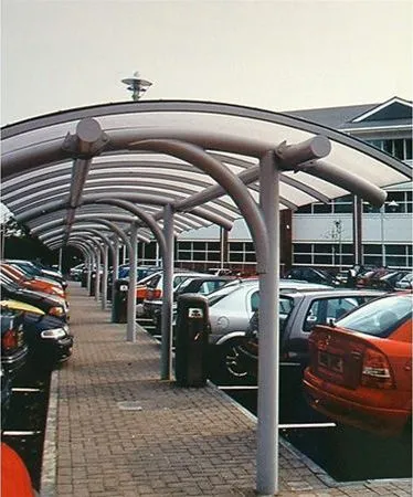 Curved Polycarbonate Walkway NPower Oldbury