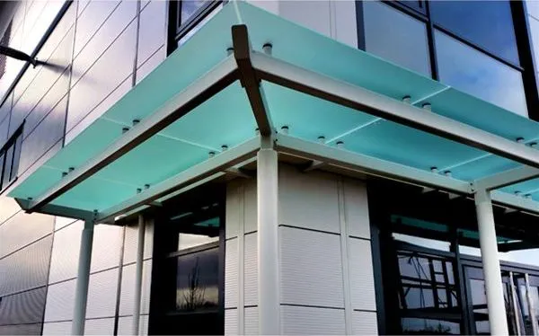 Free Standing Supported Walkway Canopy for a Distribution Centre in Leicester