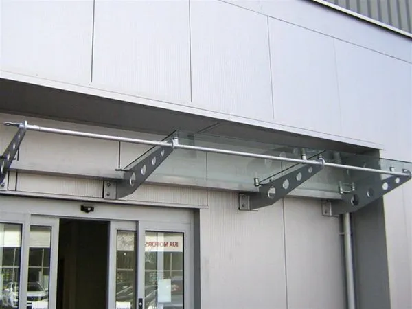 Suspended Glass Canopy Profiled Arms Northampton