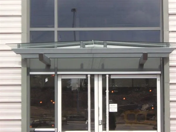 Suspended Glass Canopies Industrial Park Tamworth