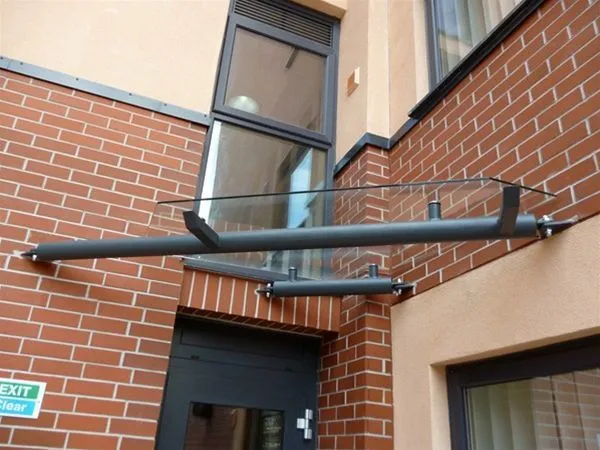 Care Home Suspended Entrance Glass Canopy Feature Manchester