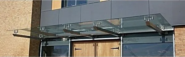 Suspended Clear Glass Canopy Offices Gateshead