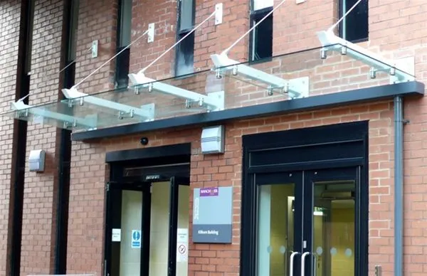 Suspended Glass Canopy University Manchester