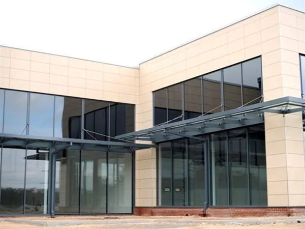 Suspended Glass Canopies Retail Park Sheffield