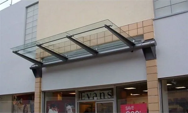 Suspended Glass Canopy Retail Park Kings Lynn