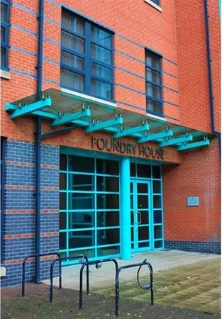 Suspended Glass Canopy Offices Sheffield
