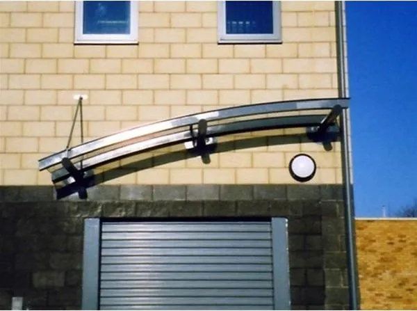 Curved Polycarbonate Canopy Offices Leicester