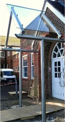 Apex Style Stainless Steel Planar Style Glass Canopy London