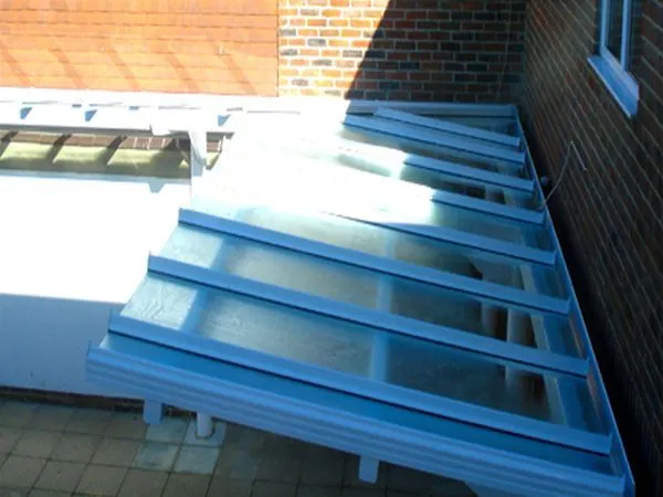 Patent Glazed Glass Canopyto Courtyard in School Tunbridge Wells