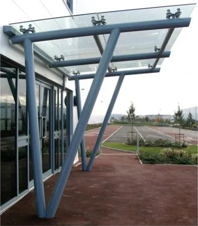 Supported Glass Canopy Offices Daventry