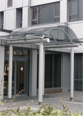 Curved Glass Supported Canopy Offices Leeds