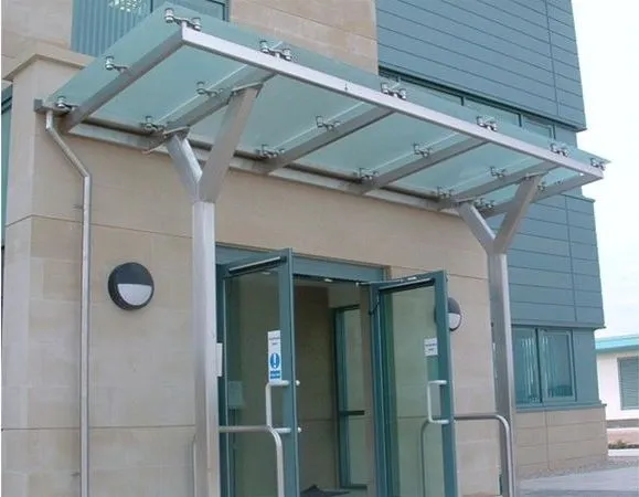 Satin Glass Supported Canopy Offices Wakefield