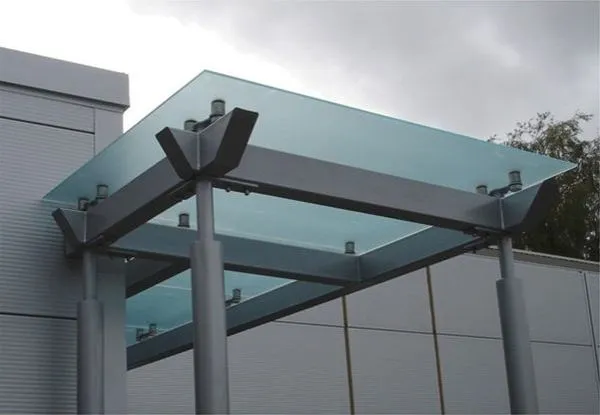 Satin Glass Supported Canopy School Manchester