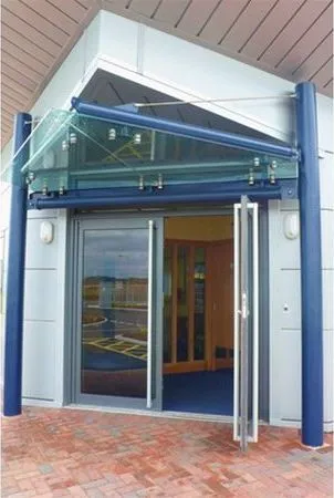 Supported Glass Canopy DVLA Wakefield