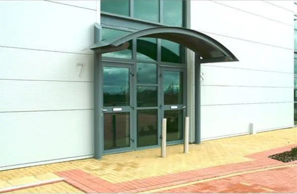 Aluminium Roof Sheet Supported Canopy Trade Park Middlesborough
