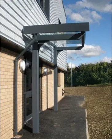 Supported Glass Canopy Works Huddersfield