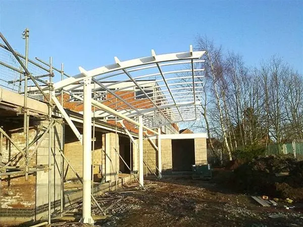 Supported Canopy Structural Steelwork Frame