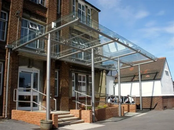 Supported Glass Canopy School Croydon
