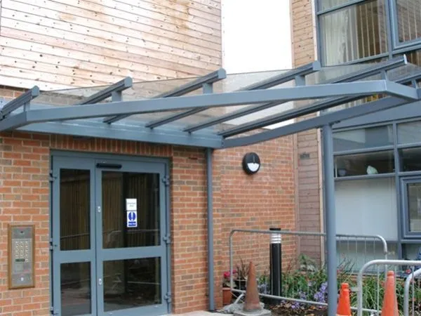 Patent Glazed Glass Canopy Offices Argoed