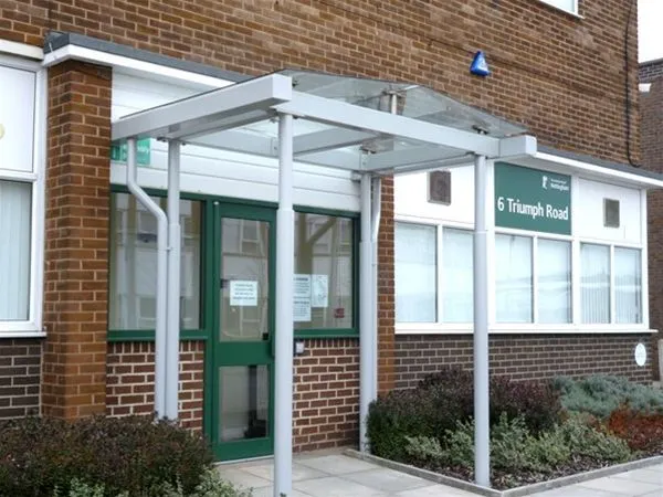 Apex Style Supported Glass Canopy Unit Offices Nottingham