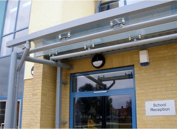 Supported Glass Entrance Feature School Norwich