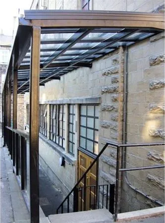 Supported Glass Roof Walkway School Bradford
