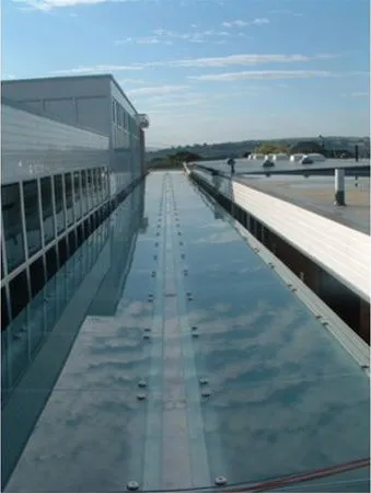 Supported Glass Roof Walkway School Isle of Wight