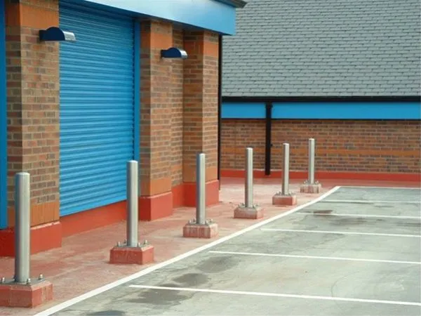 Stainless Steel Bollards Supermarket Redcar