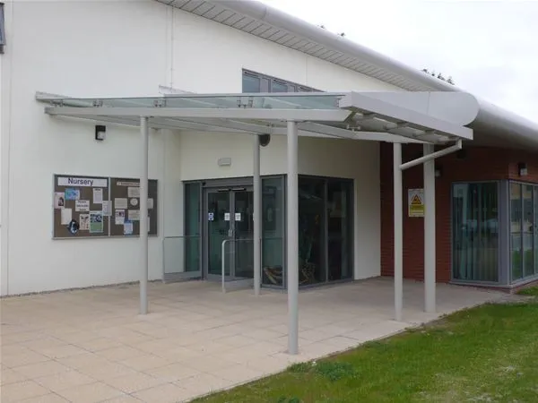 Supported Glass Entrance Feature School Bilston