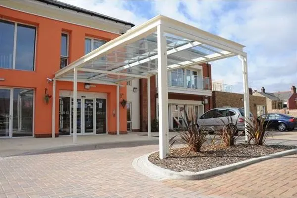 Patent Glazed Glass Entrance Feature Care Home Chelmsford