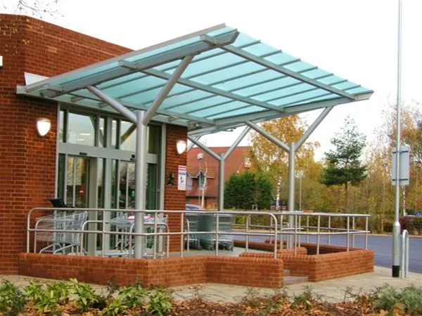 Satin Glass Patent Glazed Entrance Feature Supermarket Bletchley