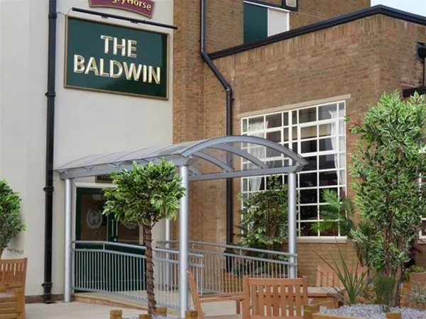 Curved Polycarbonate Entrance Feature Public House Birmingham
