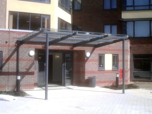 Supported Glass Entrance Canopy Feature Offices London