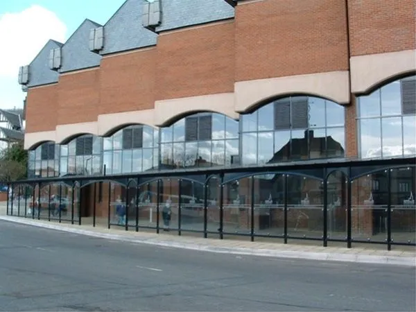 Fully Enclosed Glass Walkway Bus Station Chesterfield