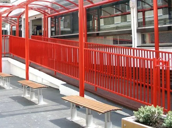 Vertical Rail Metal Railing to Library London