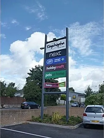 Sign Support Columns Retail Park Newquay