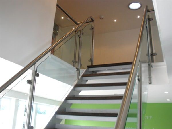 PM03 Fabricated Metal and Glass Staircase Yeovil