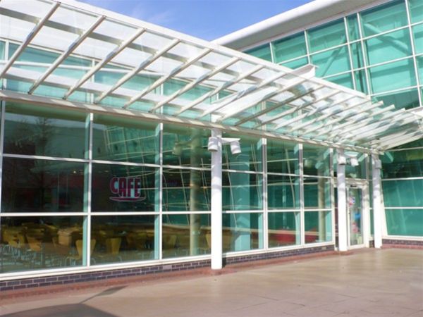 RP01 Refurbished Glass Canopy Roof to Supermarket Telford