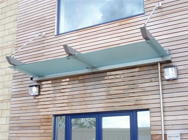 SC02 Satin Glass Suspended Canopy Offices Aylesbury