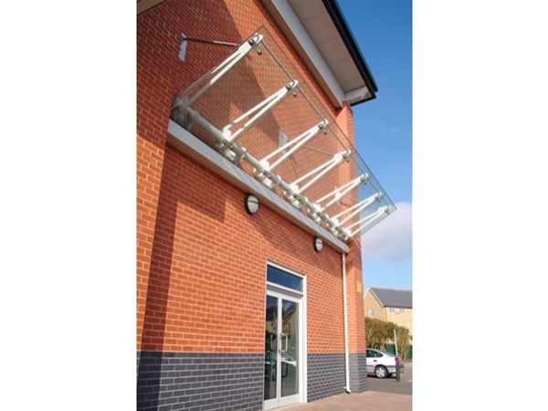 SC05 Suspended Glass Canopy Supermarket Colchester